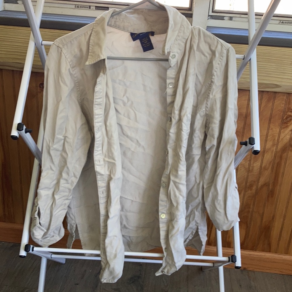 Beige Button Down